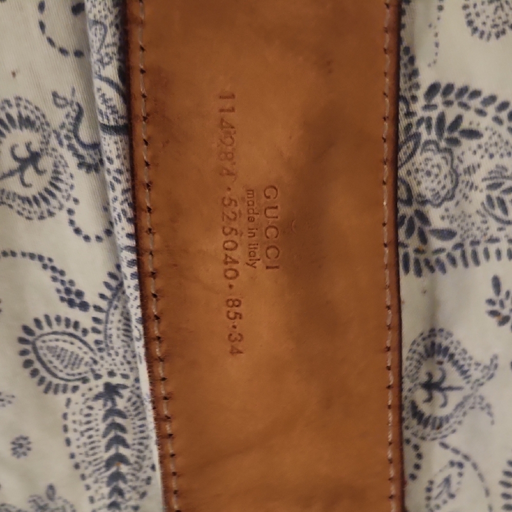 Men's Gucci Black and Red Designer Belt Size Is 80 /34 - Picture 4 of 7